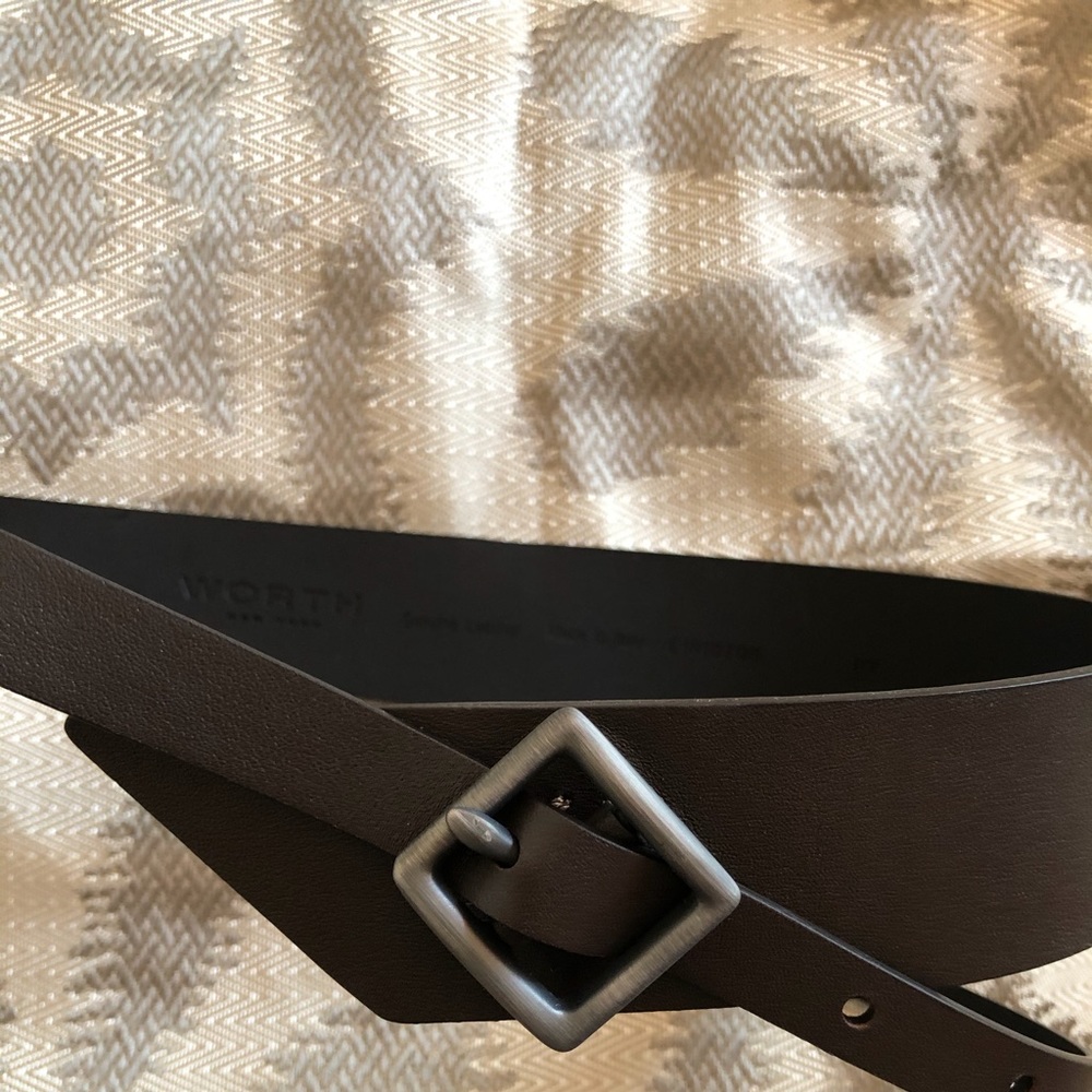 WORTH NEW YORK COLLECTION LEATHER BELT Size PT - Picture 6 of 12